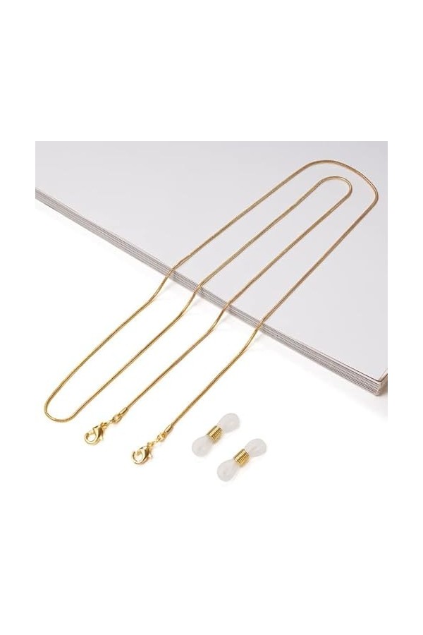 SOREZE Lunettes de Soleil Masque chaînes pour Femmes Acrylique Perle Cristal Lunettes chaînes Longe Verre Bijoux