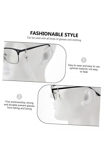 NUOBESTY 1Pc Masque Chaîne De Lunettes Lanière De Lunettes De Soleil Masque DOr Lunettes De Masque Coréen Retenue De Cou Cou