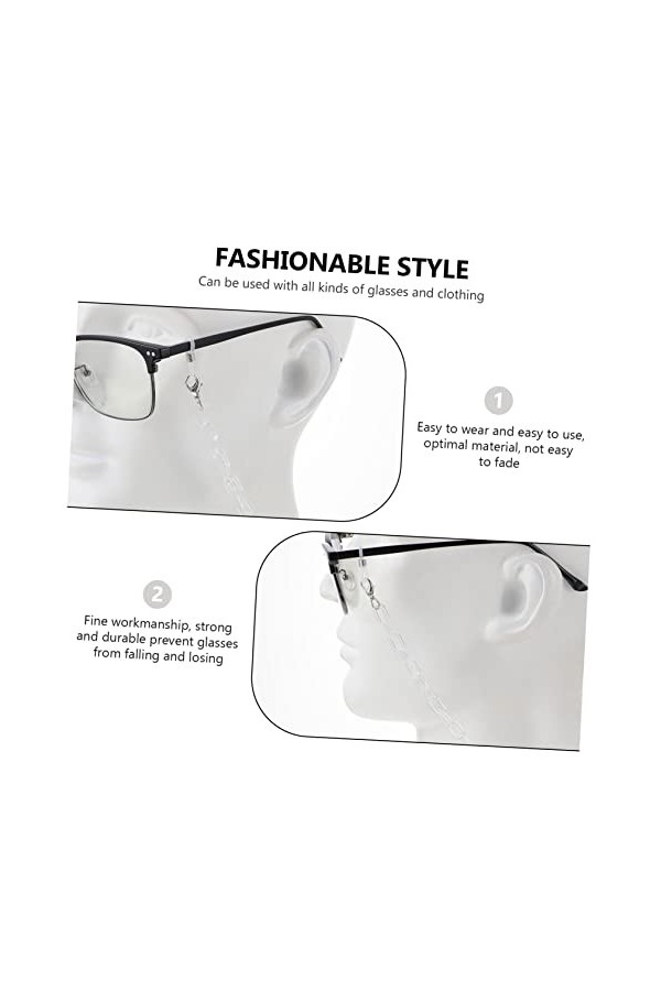 NUOBESTY 1Pc Masque Chaîne De Lunettes Lanière De Lunettes De Soleil Masque DOr Lunettes De Masque Coréen Retenue De Cou Cou