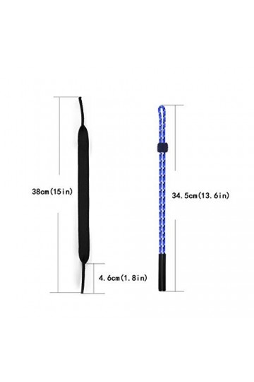 Coriver Ensemble de 8 Paires de Courroies pour Cracelet Sportif, 4 pcs Serre-tête en Néoprène avec Cordon de Retenue élastiqu
