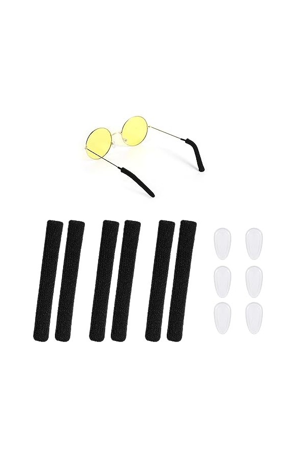 TOYMIS 3 Paires Coussin Lunettes Oreille, Poignée dOreille pour Lunettes Anti-Dérapant Confortable Retenue de Manchon pour E