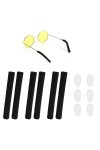 TOYMIS 3 Paires Coussin Lunettes Oreille, Poignée dOreille pour Lunettes Anti-Dérapant Confortable Retenue de Manchon pour E