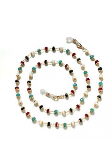 YOGAYE Chaîne de lunettes Imitation perle perlée femmes à lextérieur lunettes de soleil décontractées accessoire collier cad