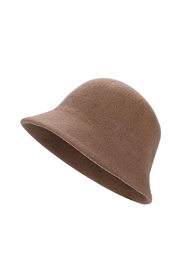 ITODA Bonnet Hiver en Laines Chapeau Chaud Chapeau de Pêcheur Bonnet Melon Casquette de Bassin Petit Visière Coupe-Vent Prote