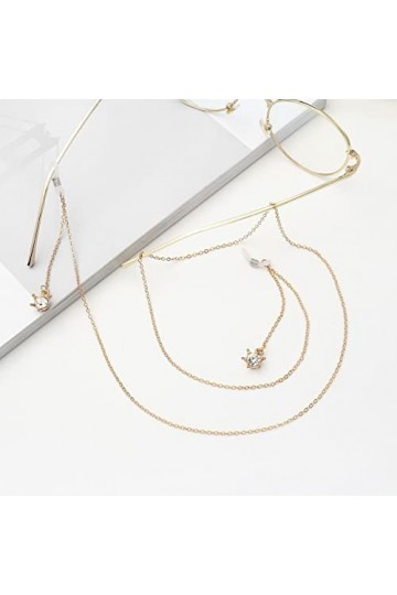 OMNIOF Chaînes Sangle de Lunettes for Femmes Cordon de Lunettes de Mode Convient pour Les Lunettes et Les Masques Color : Ar