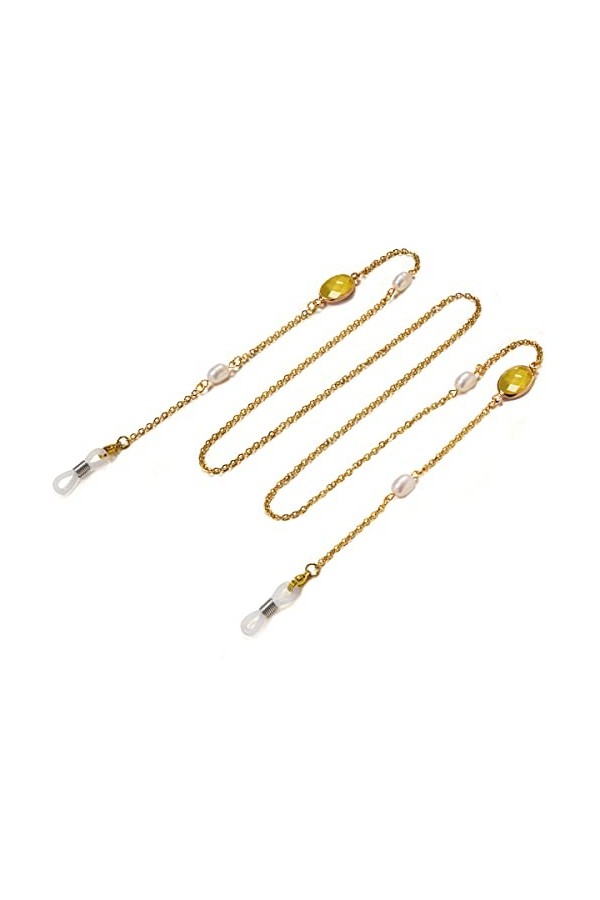 XTYPE Chaînes à lunettes cordon pour femmes Chaîne de cou en acier inoxydable Chaînes élégantes pour lunettes à œil Support d