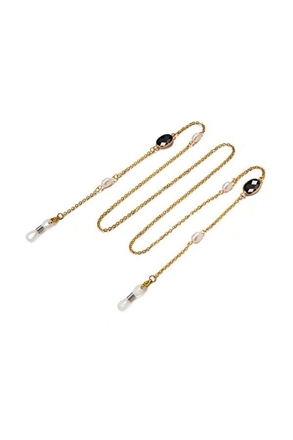 XTYPE Chaînes à lunettes cordon pour femmes Chaîne de cou en acier inoxydable Chaînes élégantes pour lunettes à œil Support d