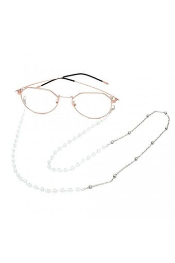 KEMUDO Chaînes de lunettes de lunettes for femmes Lunettes de vue perlées Cordon de lunettes de mode simple