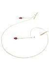 ZORZA Lunettes Chaînes Sangle De Lunettes for Femmes Métal Fraise Pendentif Cou Chaîne Élégant Lunettes Cordon