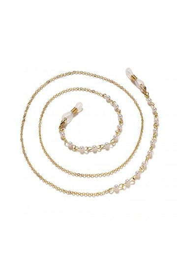 Lunettes Longe Lunettes Chaînes for Femmes Perle Perlé Métal Collier Simple Élégant Lunettes Cordon Convient pour Les Lunette