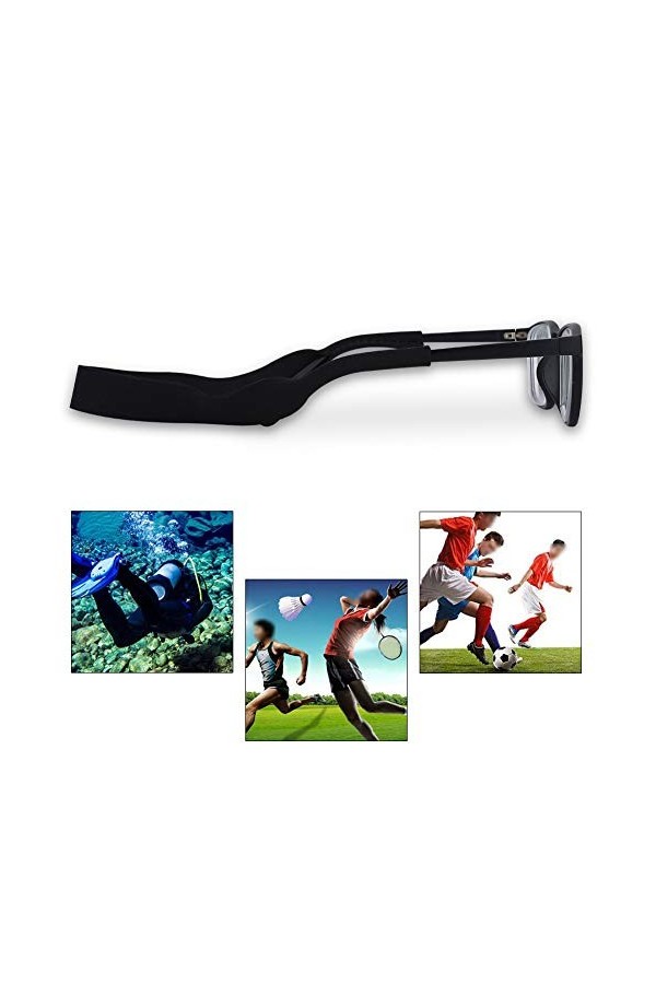 Sangle de Sport pour Lunettes, 5 pièces Lunettes de Sport lanière de Support de chaîne de Cordon de retenue de Sangle de Cou 