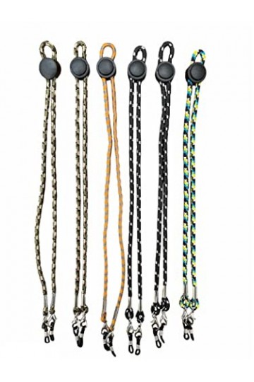 SUUM - Pack 6 Unités de Cordes avec Tenseur | Cordon pour Lunettes | Chaîne pour Lunettes de Lecture | Rallonge de Masque - S