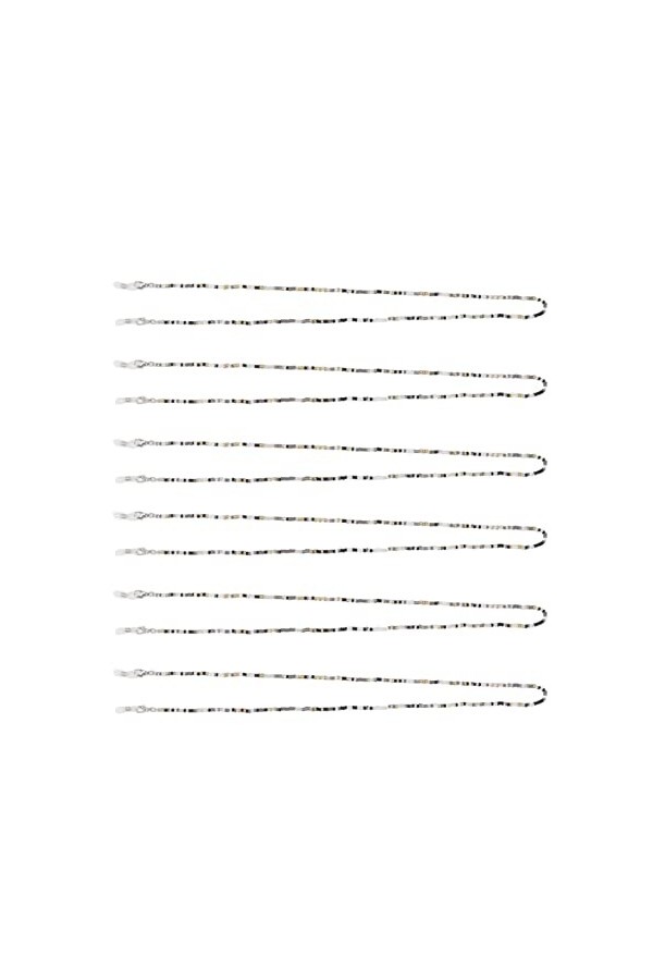 Lot de 6 Chaînes de Collier de Lunettes en Perles, Chaînes de Lunettes pour Femme, Cordon de Chaîne de Collier de Lunettes en