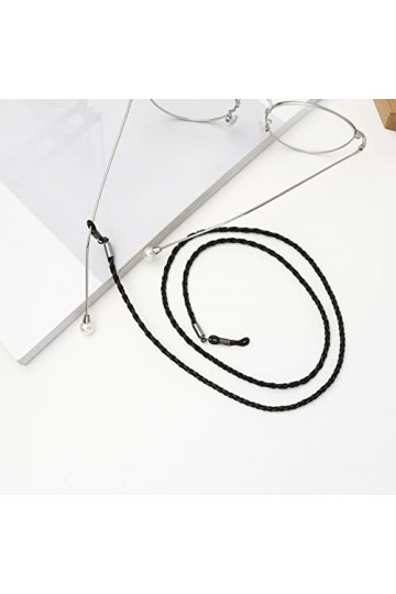 OMNIOF Chaînes de Lunettes de Sangle for Femmes Cordon de Cou torsadé tressé Simple Sangles de Lunettes de Soleil élégantes C