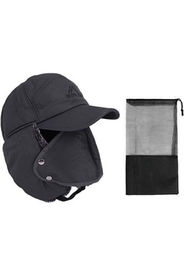 RUIXIB Chapka Homme Femme Chapeau Hiver Doublure en Fausse Fourrure Casquette avec Oreillette Bonnet Chaud pour Ski Snowboard