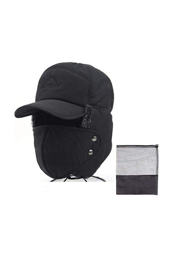 RUIXIB Chapka Homme Femme Chapeau Hiver Doublure en Fausse Fourrure Casquette avec Oreillette Bonnet Chaud pour Ski Snowboard