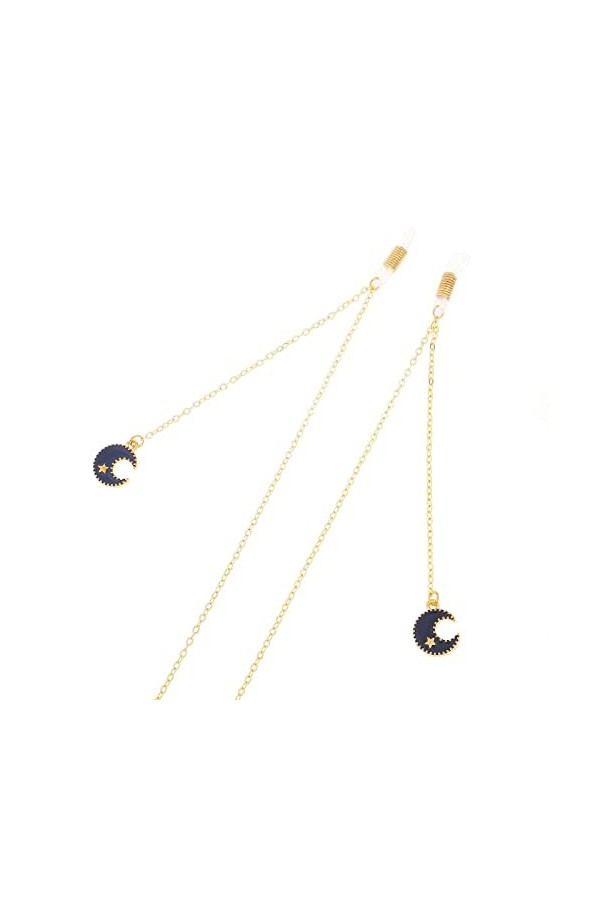 OMNIOF Chaînes Lunettes lanière for Femmes Pendentif Lune Noire Masques chaînes élégant Lunettes Cordon Convient pour Les Lun