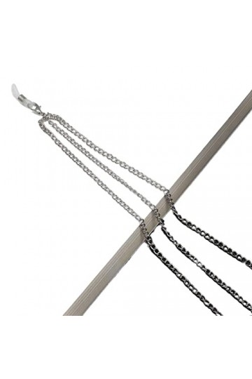 KEMUDO Longe lunettes chaînes for femmes métal multicouche masque facial longe élégant support chaînes lunettes cordon Color