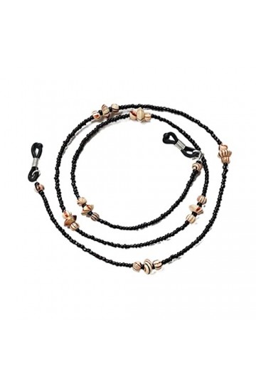 ZORZA Chaînes de Lunettes Sangle de Lunettes for Femmes Chaîne de Cou perlée en Bois rétro Cordon de Lunettes élégant