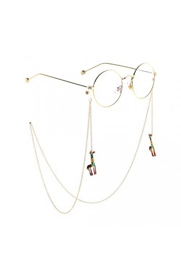 ZORZA Sangle de Lunettes chaînes de Lunettes for Femmes Pendentif Girafe en métal chaînes de Masque Cordon de Lunettes élégan
