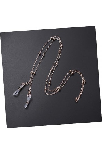 GLEAVI 2 Pièces Chaîne Porte-Lunettes Sangle Perle Chaîne De Lunettes Lunettes De Retenue Chaîne De Lunettes De Soleil Chaîne
