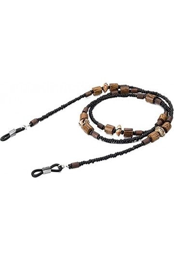 ZORZA Chaînes de Lunettes de Lunettes for Femmes Accessoire de Perles en Bois Simple Cordon de Lunettes élégant
