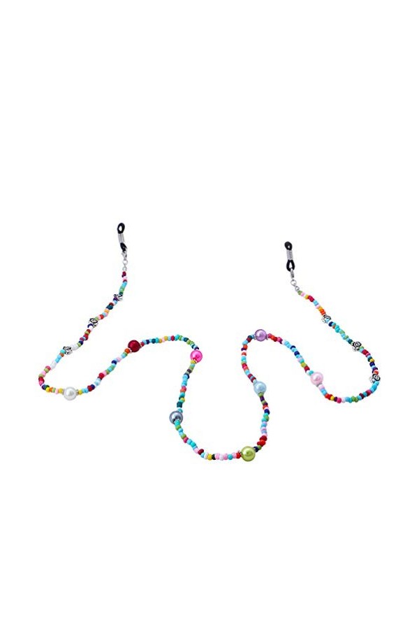 TOYANDONA Chaîne de Lunettes Perlée Sangle de Lunettes Anti-Perdue Portable Porte-Lunettes de Soleil Sangle Collier de Lunett