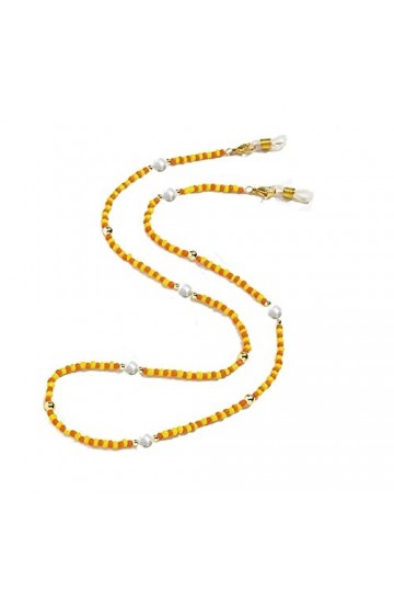 Longe de lunettes sangle de lunettes for femmes tressées chaînes de masque de perles colorées cordon de lunettes élégant Conv