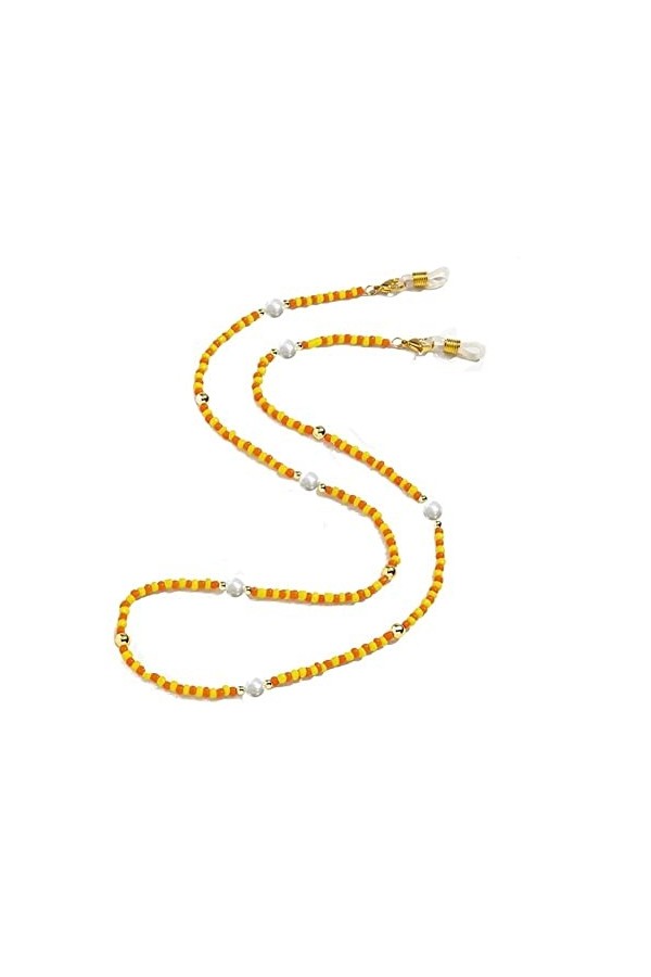 Longe de lunettes sangle de lunettes for femmes tressées chaînes de masque de perles colorées cordon de lunettes élégant Conv