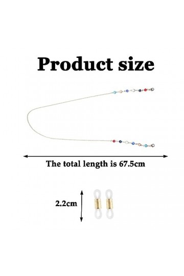 1 chaîne de lunettes en perles, chaîne de lunettes de vue, sangle de lunettes de soleil, lanière de lunettes pour lunettes de
