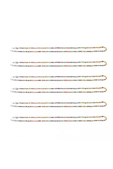 Chaînes De Lunettes 6PCS, Collier De Lunettes De Perles, Chaînes De Lunettes Pour Femmes, Chaînes De Lunettes De Perles, Supp