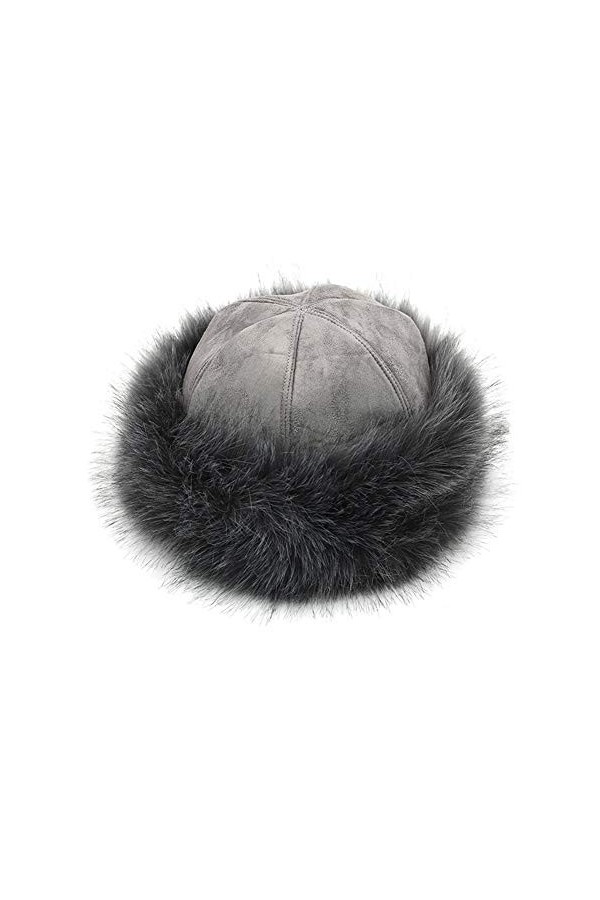 TININNA Vison Fausse Fourrure de Renard Bonnet Beanie Hat Cap,Chapeau dhiver lautomne Chauds Casquette de Ski Capuchon pour