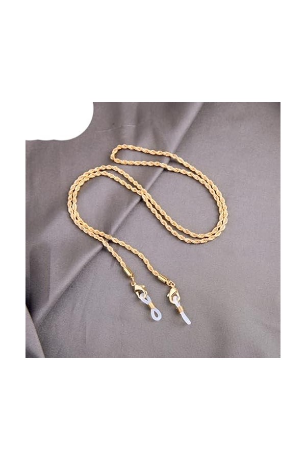 Nouvelles lunettes de soleil à la mode or chaînes à maillons pour femmes hommes lunettes chaîne de perles lunettes lunettes l