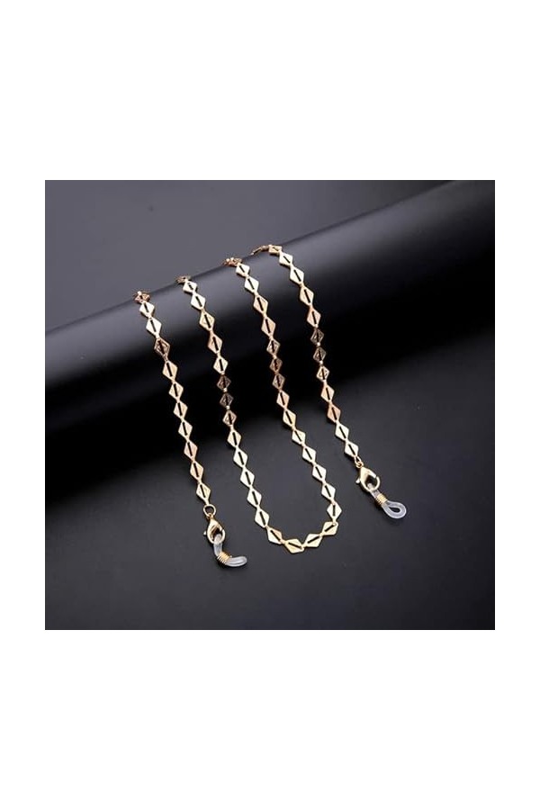 Nouvelles lunettes de soleil à la mode or chaînes à maillons pour femmes hommes lunettes chaîne de perles lunettes lunettes l