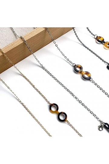 SEOLQX 65cm Lunettes de Soleil chaîne Corde Suspendue chaîne en cuivre Femmes Anti-dérapant Lecture Lunettes Clip Anti-Perte 