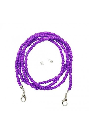HOOENG Longe Lunettes chaînes for Femmes coloré perlé Masque chaînes Anti-Perte élégant Lunettes retenue Lunettes Cordon Col