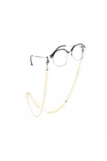 ZORZA Chaînes de Lunettes de Lunettes for Femmes Perle Couvre-Visage Longe Cordon de Lunettes élégant Color : Or, Size : 1 