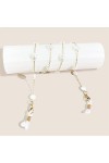 ZORZA Longe de Lunettes chaînes de Lunettes for Femmes rétro Plat Perle Anti-Perte chaîne de Cou élégant Lunettes Cordon