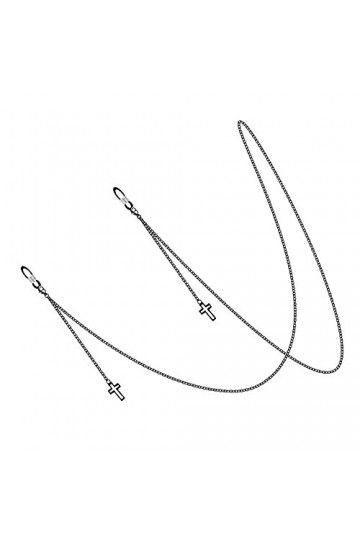 SOIMISS 1Pc Anti-Skid Lanyard For Glasses Noir Lanière Noir Croix Collier Noir Colliers Pour Femmes Lunettes De Soleil Cordon