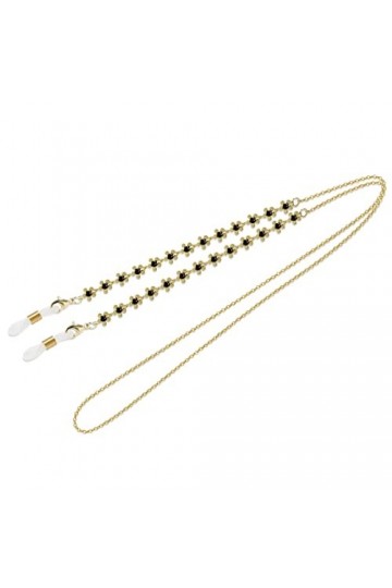 KEMUDO Longe Lunettes Chaînes for Femmes Simple Anti-Perdu Gouttes Dhuile Fleur Mode Lunettes Cordon Color : Rose Gold, Siz