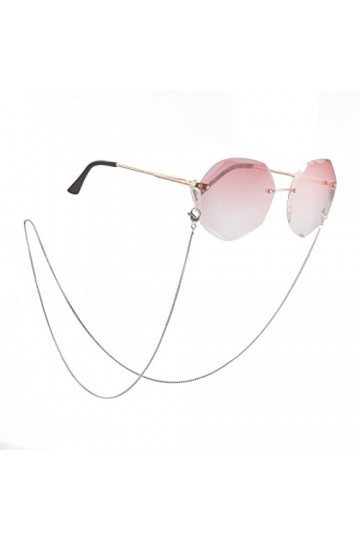 Dreamtimes Figaro Chaînes à lunettes Lanière en acier Chaînes à perles en acier inoxydable pour lunettes Plaqué or Lunettes d