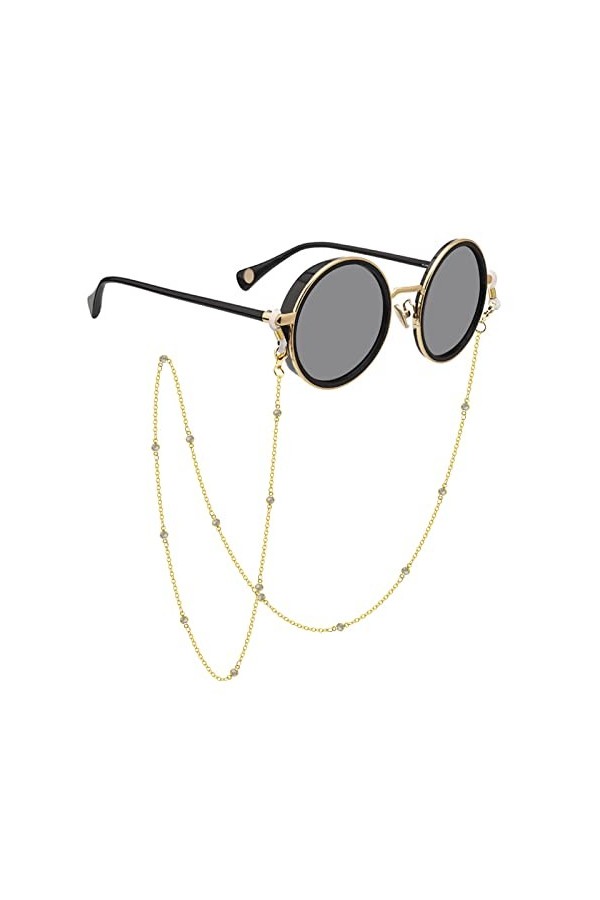 EPIRORA Chaîne de lunettes pour homme et femme – Sangle de lunettes de soleil – Cordon rolo avec oxyde de zirconium – Cordon 