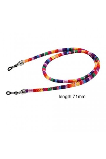 PLABBDPL Lot de 7 Chaînes Lunettes Chaînes Lunettes en Coton Lunettes Tressées Lanière de Cou en Corde Sangle Lunettes Ethniq