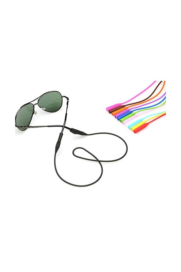 Amorar Universel Chaîne de Lunettes Élasticité de Silicone Porte-Lunettes&nbsp;Cordons à Lunettes Lanière de Lunettes de Soleil Sa