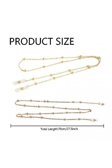 BNFGD Lot de 3 chaînes de lunettes de soleil, chaîne de lunettes de soleil pour femme, sangle de lunettes, cordon de lunettes