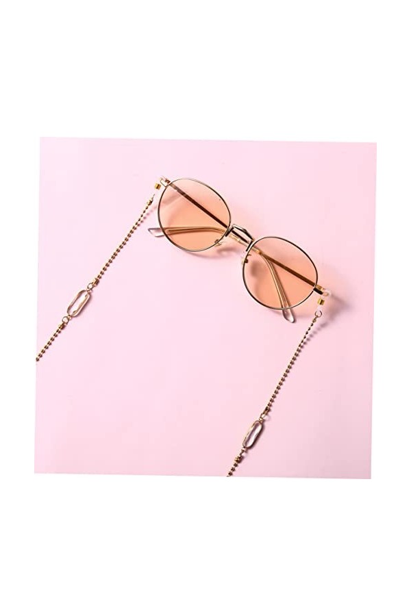 WRITWAA 1Pc Chaîne De Lunettes Pour Femmes Anti-Dérapant Sangle De Retenue De Lunettes De Soleil Collier De Lunettes Perlé Ch