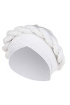 Saingace Bonnet Turban en Coton pour Femme Chimio Turban Casquettes Bonnet Sommeil Chapeau pour lhiver et lété Multifonctio