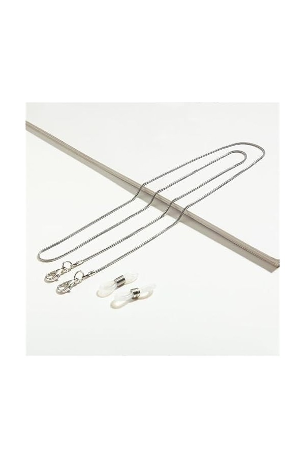 SOREZE Masque Lunettes de Soleil chaînes pour Femmes Hommes Noir Or Argent Couleur Alliage Perles Anti-dérapant chaînes Lunet