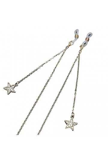 OMNIOF Lunettes Longe Lunettes Chaînes for Femmes en Métal Étoile Pendentif Cou Chaîne De Mode Lunettes Cordon Convient pour 
