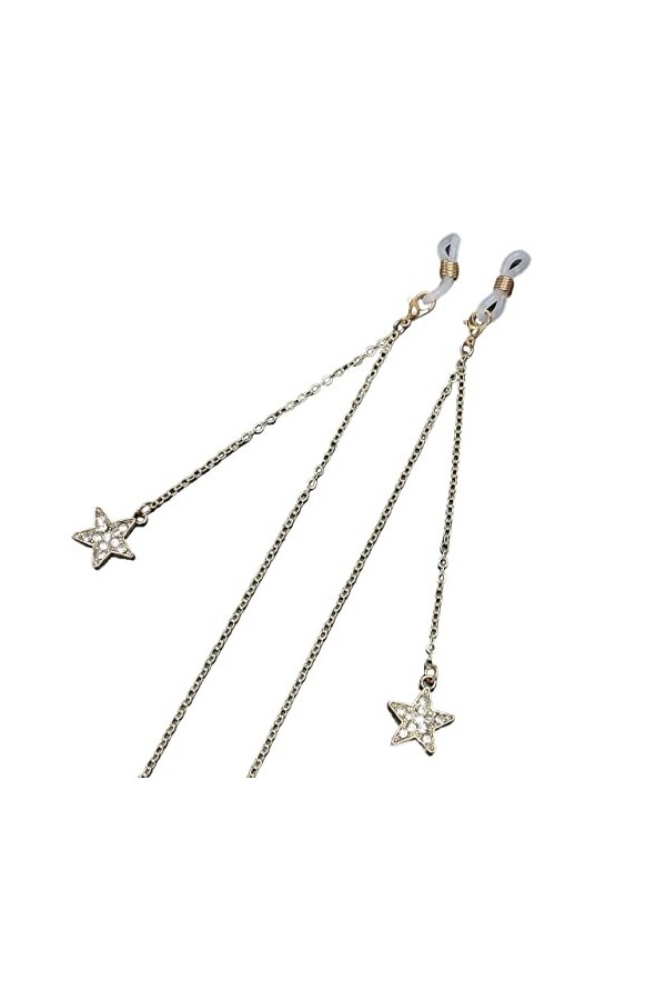 OMNIOF Lunettes Longe Lunettes Chaînes for Femmes en Métal Étoile Pendentif Cou Chaîne De Mode Lunettes Cordon Convient pour 